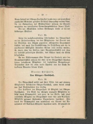 Vierter Abschnitt. Der Bürger-Ausschuß.