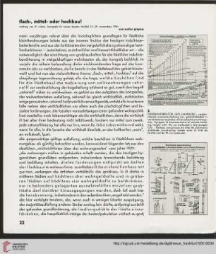 5: Flach-, Mittel-, oder Hochbau? : Vortrag am III. intern. Kongreß für Neues Bauen, Brüssel 17-19. November 1930
