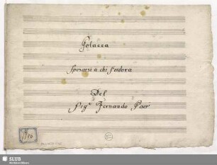 L'intrigo amoroso. Excerpts - Mus.4259-F-62 : S, orch