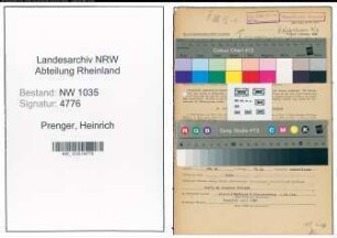 Entnazifizierung Heinrich Prenger , geb. 14.08.1911 (Bautechniker)