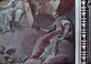 Verherrlichung der heiligen Maria Magdalena, umgeben von den drei theologischen Tugenden