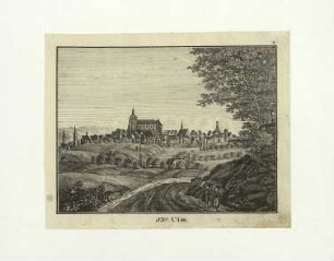 Ulm vom Galgenberg. Um 1820