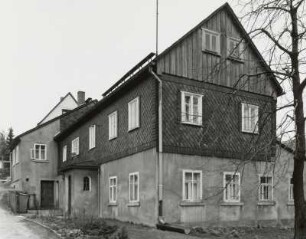 Neukirch, Wohnstallhaus : Neukirch (Kreis Bautzen), Wohnstallhaus, Dammweg 18, um 1870, Straßenansicht
