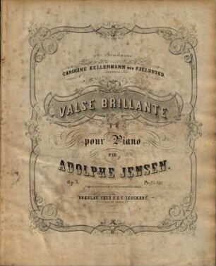 Valse brillante pour piano : op. 3