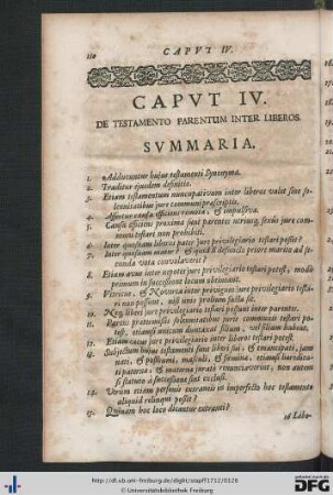 Caput IV. De Testamento Parentum Inter Liberos.