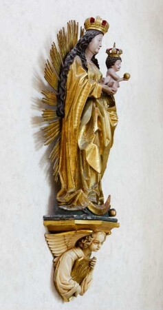 Frankreich. Alsace. Haut Rhin. Lautenbach. Kirche Saint Michel et Gangolphe. Wandfigur