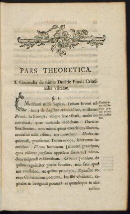 Pars Theoretica.