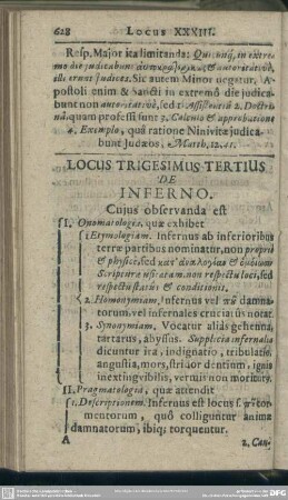 Locus Trigesimus Tertius De Inferno