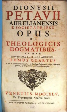 Opus de theologicis dogmatibus. 4