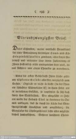Vierundzwanzigster Brief