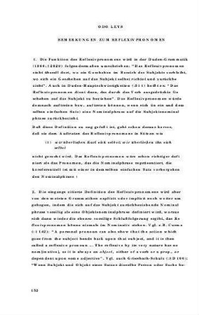 Bemerkungen zum Reflexivpronomen
