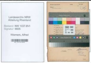 Entnazifizierung Alfred Wiemers , geb. 16.08.1906 (Gastwirt)