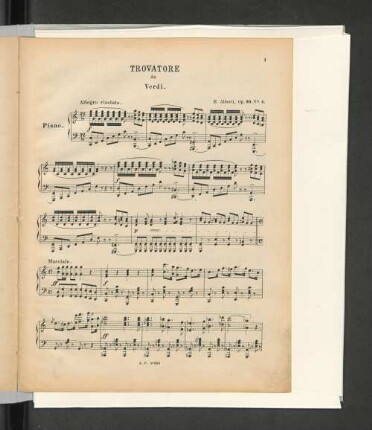 Trovatore de Verdi. [Piano.]