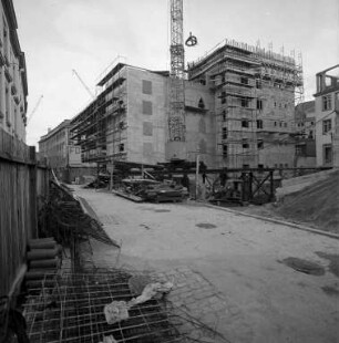 Richtfest für den Erweiterungsbau des Modehauses Vetter auf dem ehemaligen Grundstück C.F.Müller an der Lammstraße und am Zirkel.