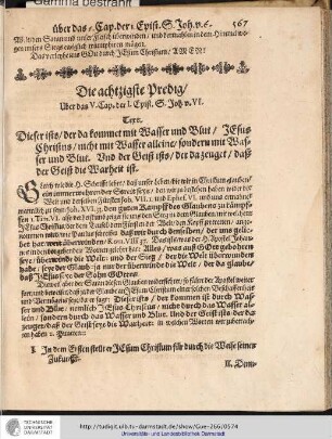 Die achtzigste Predig