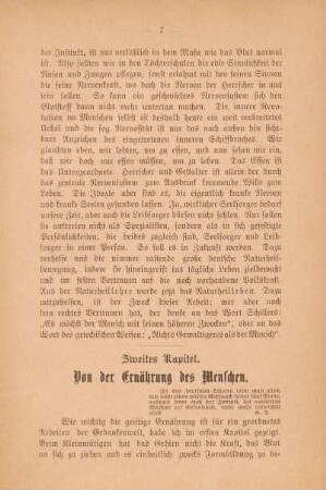 Zweites Kapitel. Von der Ernährung des Menschen