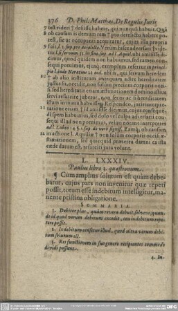 L. LXXXIV. Paulus libro 3. quaestionum