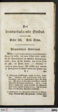 Erster Akt. Erste Scene