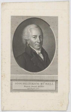 Bildnis des Ioh. Heinrich Bürkli