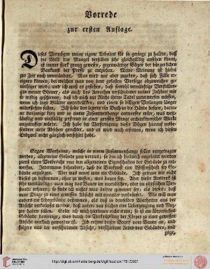 Vorrede zur ersten Auflage