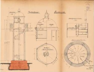 Leuchtturm, Schottsbüll: Unterfeuer: Schnitte 1:10