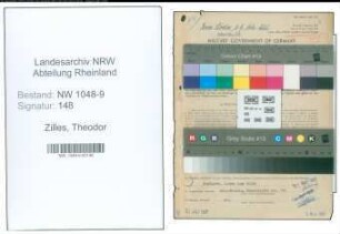 Entnazifizierung Theodor Zilles , geb. 15.05.1898 (Werkmeister)