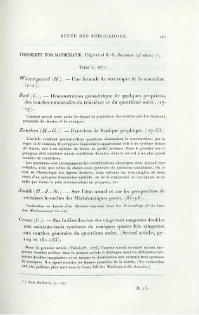 Tidsskrift for Mathematik.