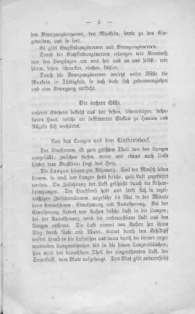 Von den Lungen und dem Blutkreislauf.