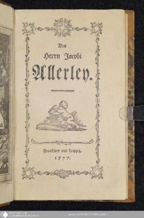 Des Herrn Jacobi Allerley