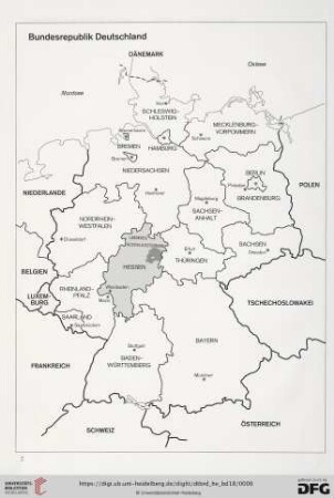Karte Bundesrepublik Deutschland