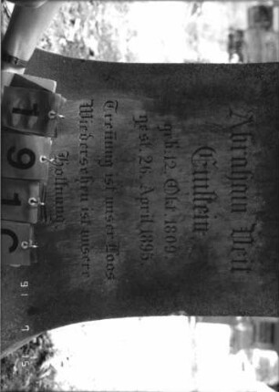 Grabstein 191 [Hahn S. 60 Grab-Nr. 152/153]: Grabstein 191C [Hahn S. 60 Grab-Nr. 152/153]