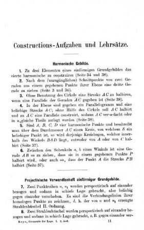 Constructions-Aufgaben und Lehrsätze.