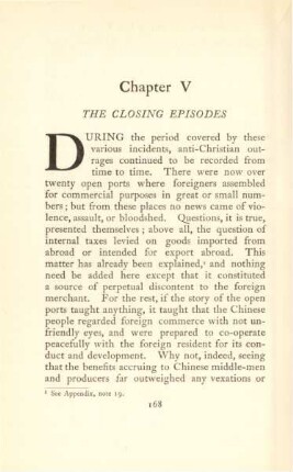 Chapter V. The closing episodes
