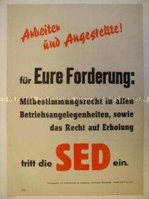Maueranschlag mit Werbung der SED Mecklenburg Vorpommern