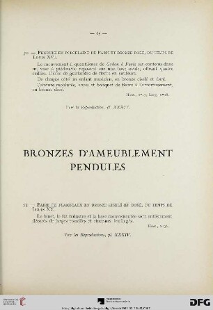 Bronzes d’ameublement pendules (Nr. 75)