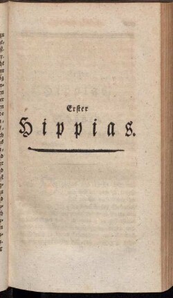 Erster Hippias.