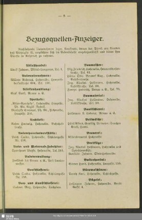 Bezugsquellen-Anzeiger