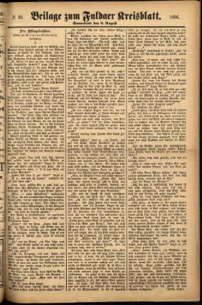 Zweite Ausgabe vom Samstag, den 08. August 1896.