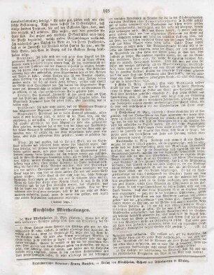 168 Kirchliche Mittheilungen