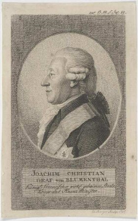 Bildnis des Joachim Christian Graf von Blumenthal