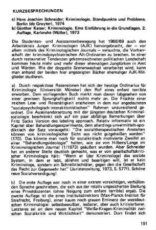 191-195, Kurzbesprechungen