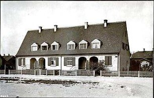 Fischer, Theodor; Ludwigshafen; Badische Anilin- und Soda-Fabrik, Arbeiterkolonie Limburgerhof - Straßenansicht