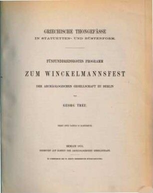 Griechische Thongefässe in Statuetten- und Büstenform