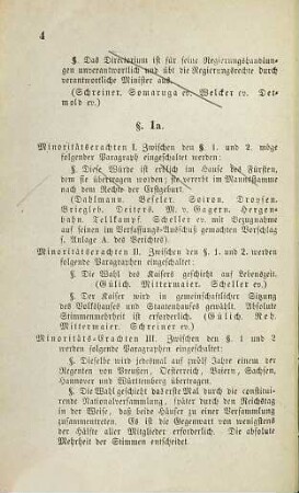 Das Reichsoberhaupt, der Reichsrath : Entwurf