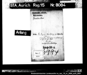 Die Ausführung der Deich- und Sielordnung hinsichtlich der Aufstellung der Deich- und Sielrollen: Amt Friedeburg