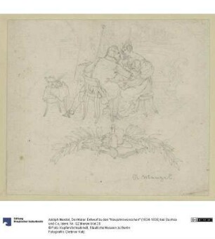 Der Maler. Entwurf zu den "Neujahrswünschen" (1834-1835) bei Sachse und Co