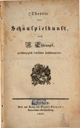 Theorie der Schauspielkunst
