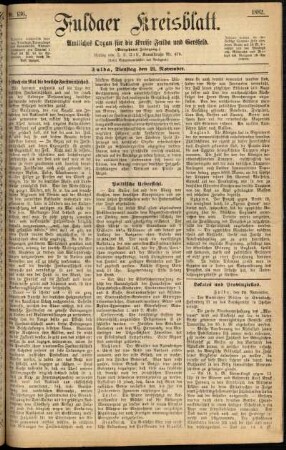 Ausgabe vom Dienstag, den 21. November 1882.