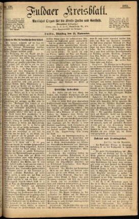 Ausgabe vom Dienstag, den 21. November 1882.