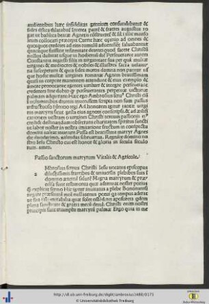 Passio SS. Vitalis et Agricolae.